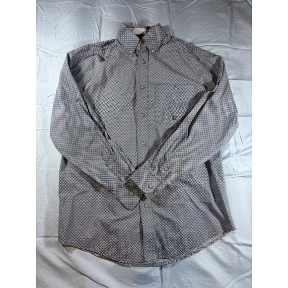 Wrangler Other - Wrangler 20x Men's Long Sleeve Button Up Size Medium Blue Pattern